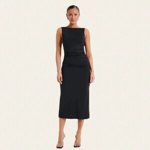 Meshki Rosita Recycled Nylon Backless Midi Dress